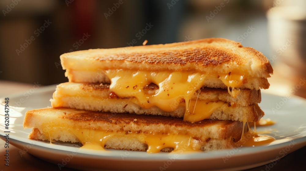 Grilled Cheese Sandwich on a Plate Grilled Cheese Sandwich on a Plate