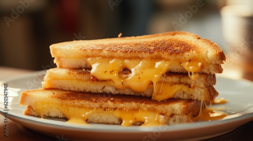 Grilled Cheese Sandwich on a Plate