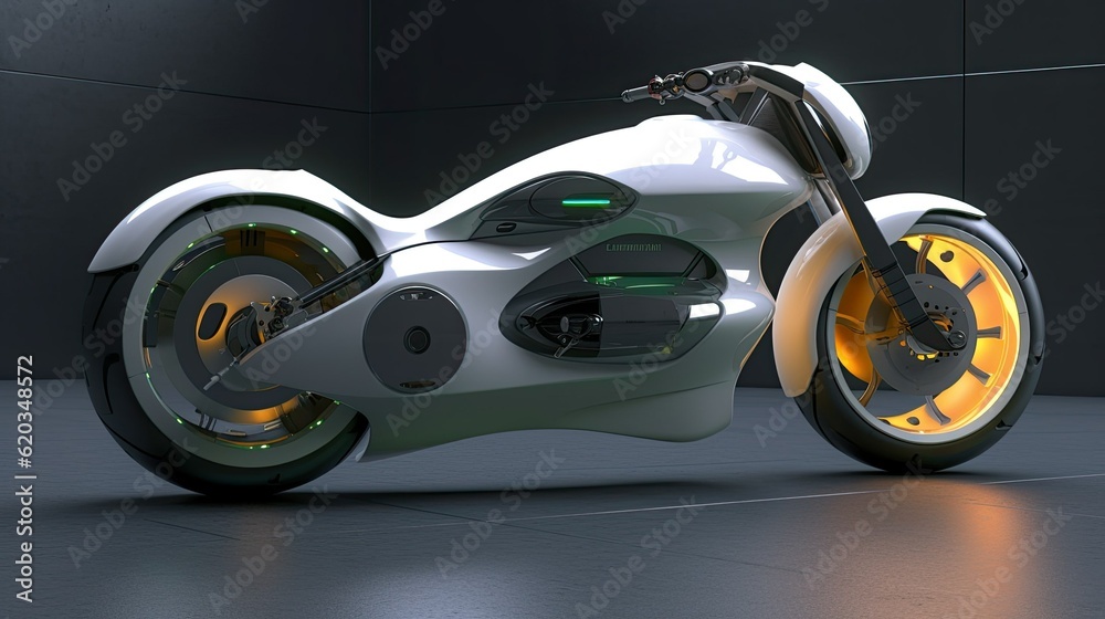 Futuristic motorcycle design - created using generative ai