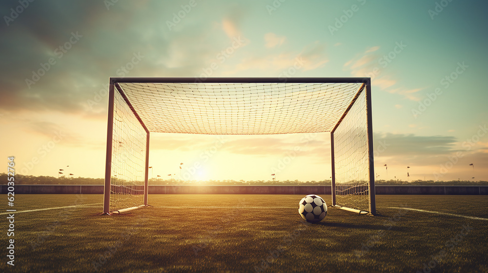 Fototapeta premium ilustrações de gol de futebol. Este arquivo foi gravado, bolas de futebol voando