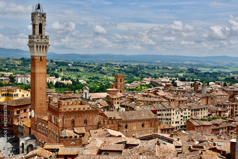 Fototapeta premium View of Siena Italy