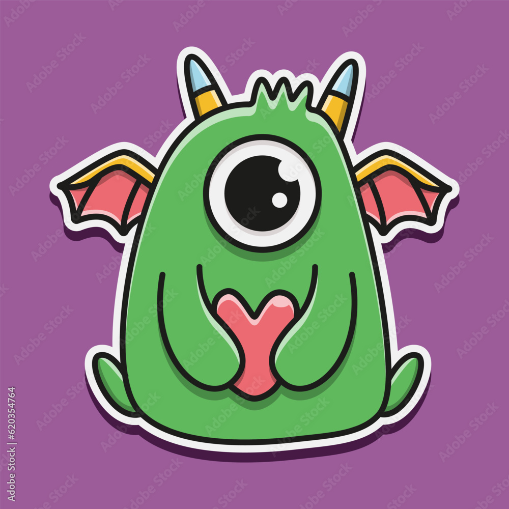Monster doodle cartoon character illustration Monster doodle cartoon character illustration