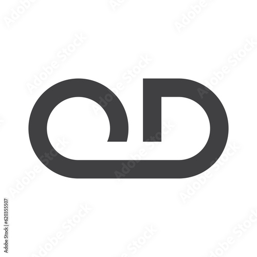 sign of od letter logo vector icon illustration photo