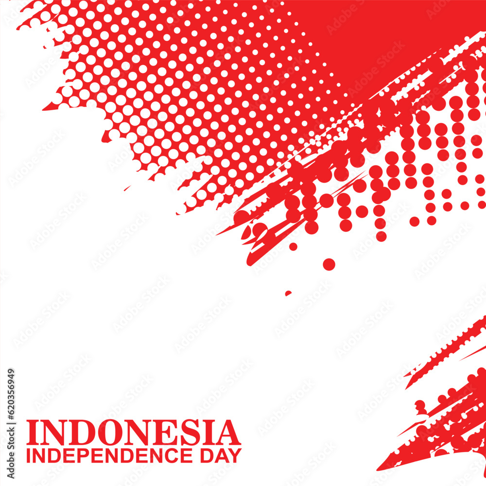 Happy Independence Day Of Indonesia, poster and banner vector