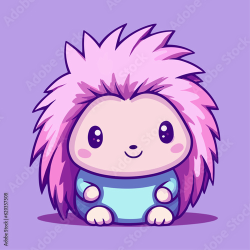 Cute Echidna Cartoon Character: Perfect for Children's Products and Educational Materials