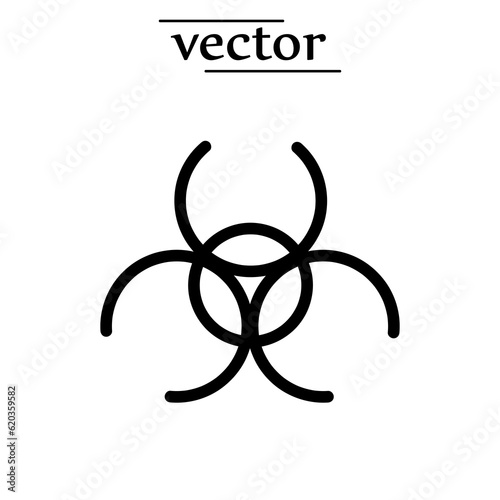 Malware Attention Hazard sign flat icon illustration on white background..eps