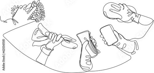 Home cleaning service landing page design concept, illustration of janitors with cleaning tools. Vector illustration
