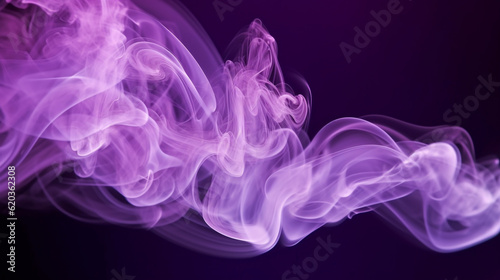purple smoke as it gracefully meanders through the atmosphere, AI-Generated