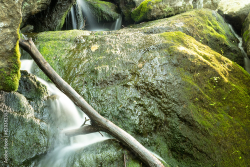 water flowing over rocks