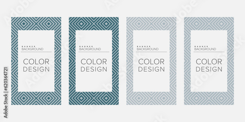 Wallpaper Mural Background banner geometric line color design vector, vertical banner set Torontodigital.ca