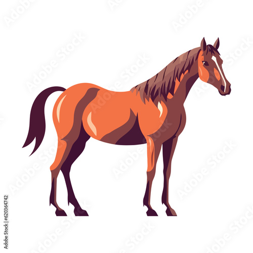 stallion, mane flowing, farm animal icon
