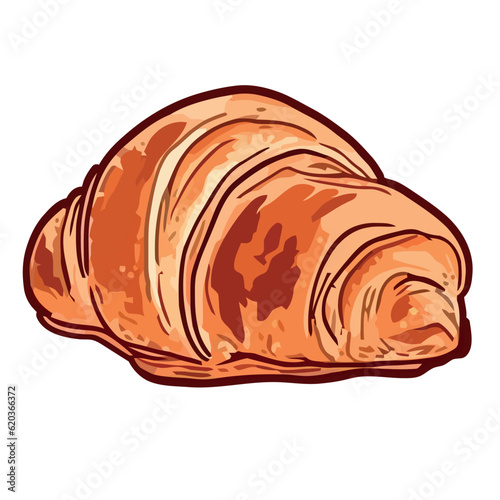 homemade croissant baked pastry item