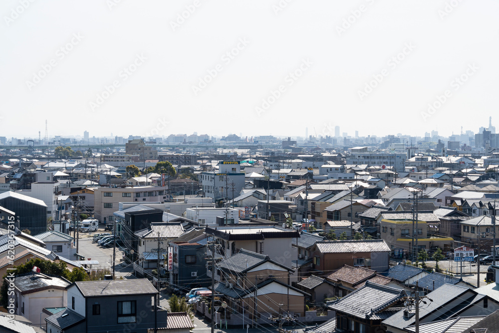 清洲城から見下ろす街並み