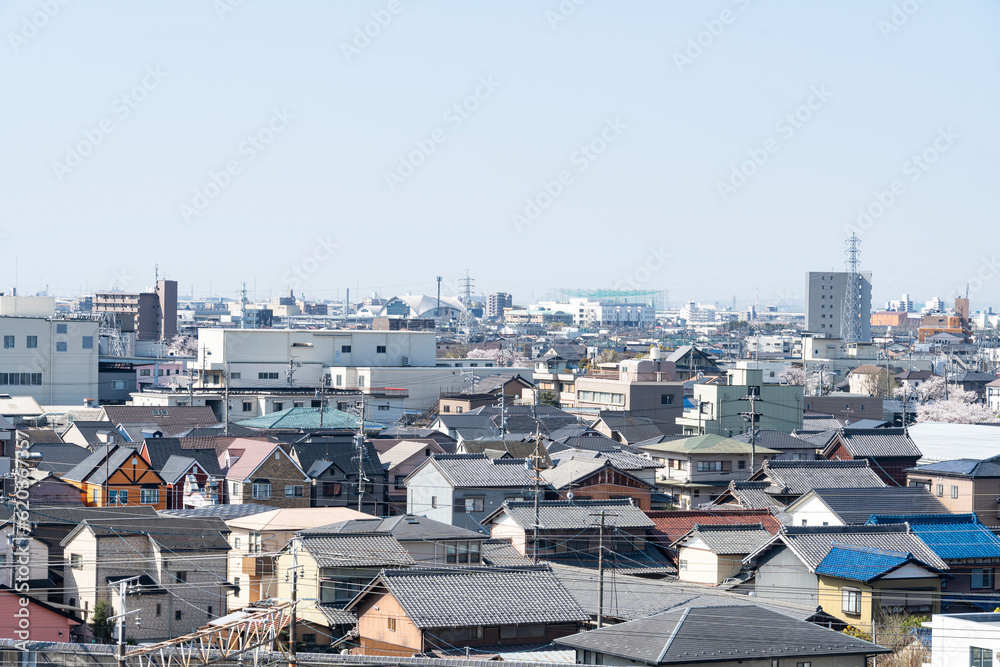 Obraz premium 清洲城から見下ろす街並み