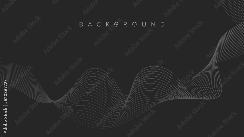Abstract background banner wave line color design