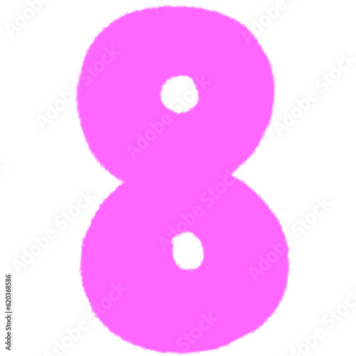 pink number eight