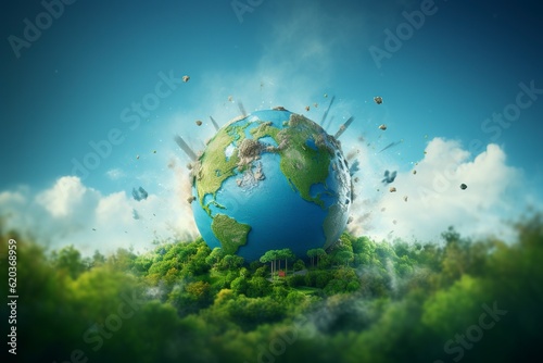 world Ozone day background, generative ai