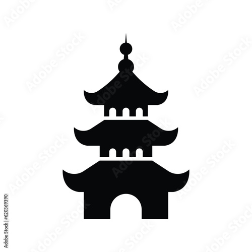 Pagoda Building icon design. isolated on white background. vector illustration
