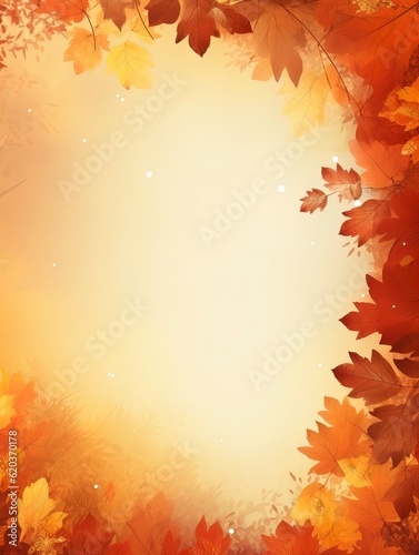 Autumn background with free space for text  geenerative ai