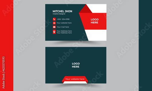 Fototapeta Naklejka Na Ścianę i Meble -  Corporate Creative modern business card design . double sided business card design template . professional business or visiting card design.
with vector