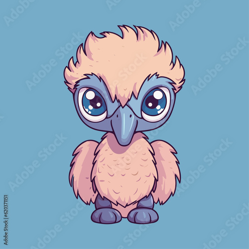 Cute Emu and Ostrich Cartoon Characters: Perfect for Children's Products and Wildlife-themed Designs