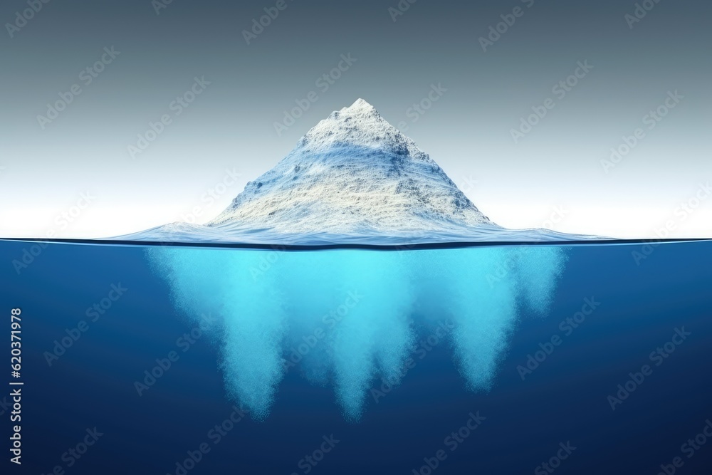 massive iceberg drifting on the open sea