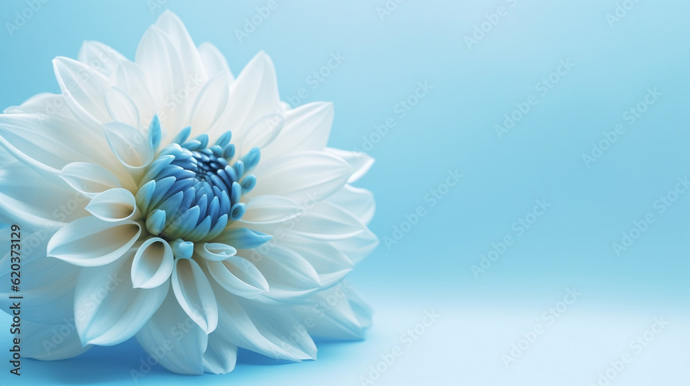 Obraz premium blue wallpaper with flower 4k