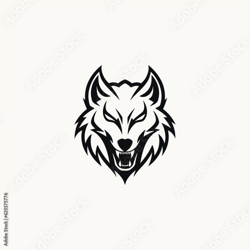 Abstract wolf head logo design vector illustration © Leyde