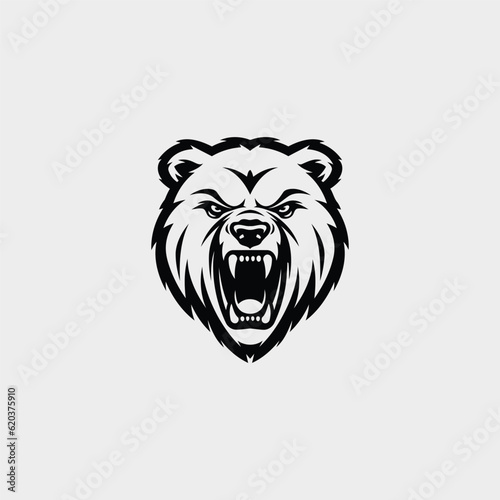 Fototapeta Naklejka Na Ścianę i Meble -  Angry bear logo design vector illustration