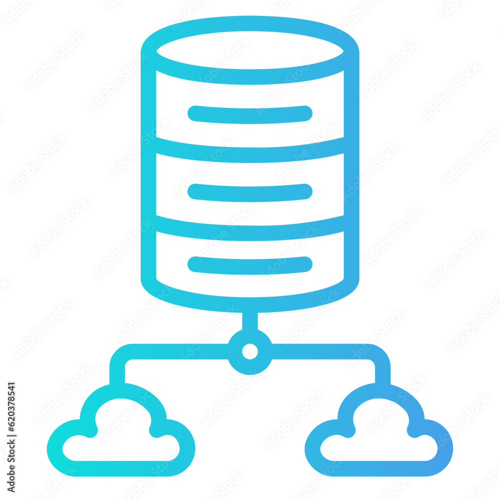 Data share icon in gradient style, use for website mobile app presentation
