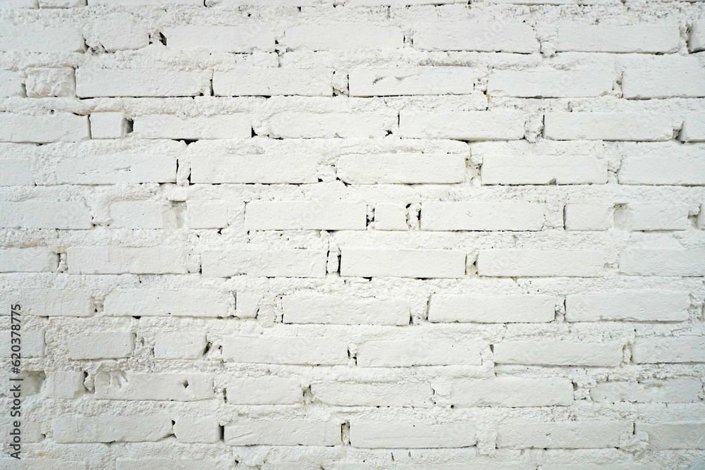Obraz premium White brick wall background and texture