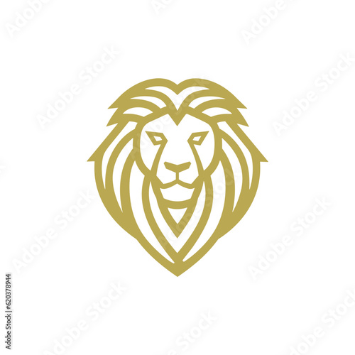 Fototapeta Naklejka Na Ścianę i Meble -  Lion head iIllustration logo. Isolated on white background