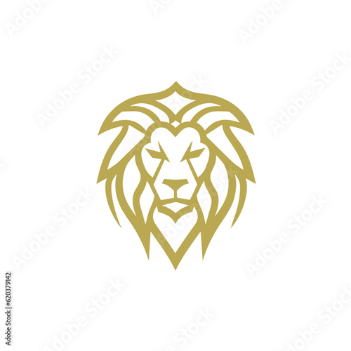 Lion head iIllustration logo. Isolated on white background