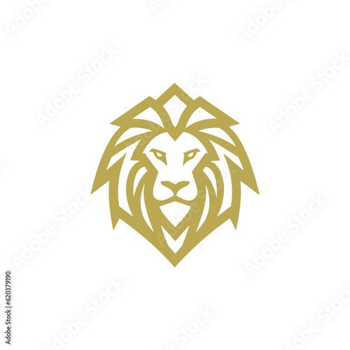 Fototapeta Naklejka Na Ścianę i Meble -  Lion head iIllustration logo. Isolated on white background