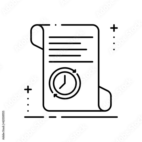 Preorder E Commerce icon with black outline style. shop, book, button, pre, purchase, click, reservation. Vector illustration