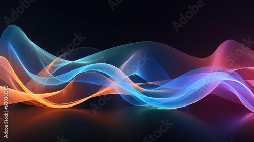 abstract with dynamic motion and multicolored hues