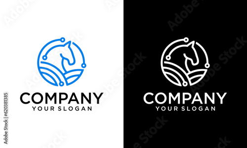 Smart House Horse Logo Template Inspiration