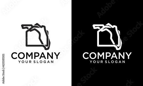 home rental illustration logo design in florida. Florida Real Estate Logo