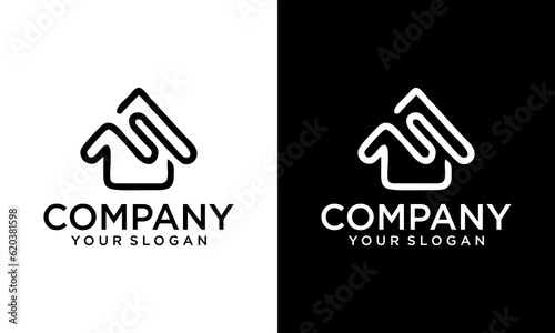Letter f house logo designs inspiration isolated on white background