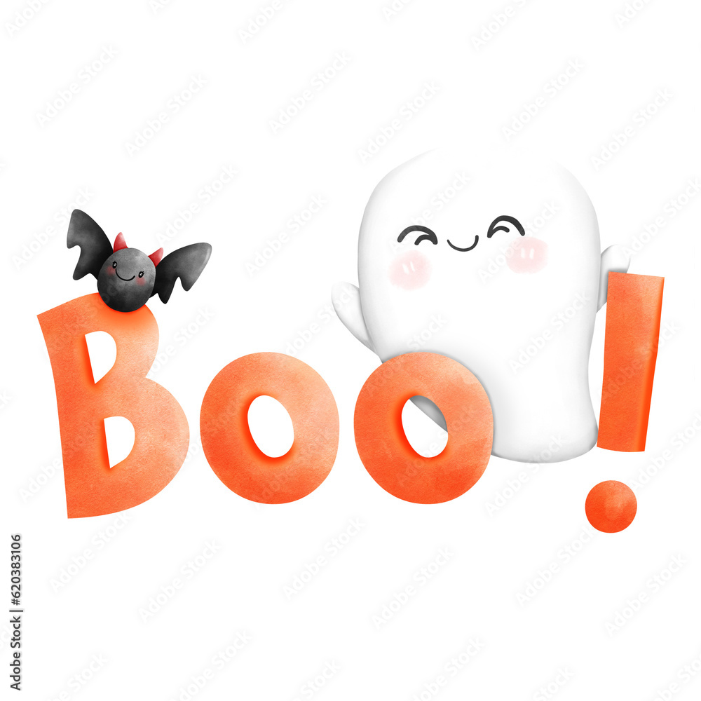 Fototapeta premium Boo white ghost 