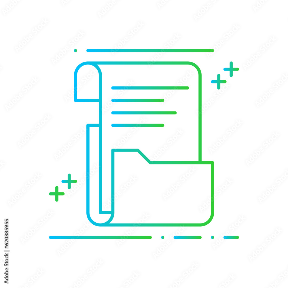 Folder Backup Business and Finance icon with blue and green gradient style. internet, data, file, information, technology, network, document. Vector illustration Folder Backup Business and Finance icon with blue and green gradient style. internet, data, file, information, technology, network, document. Vector illustration