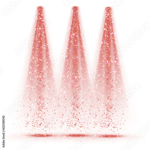 Red glitter Spotlight flat empty scene. Stage spotlight. Show stage light effect. Design for decorating,background, wallpaper, illustration

