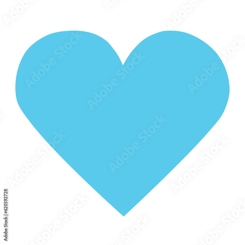 Free Download Flat design of blue heart on white - GFXLoad