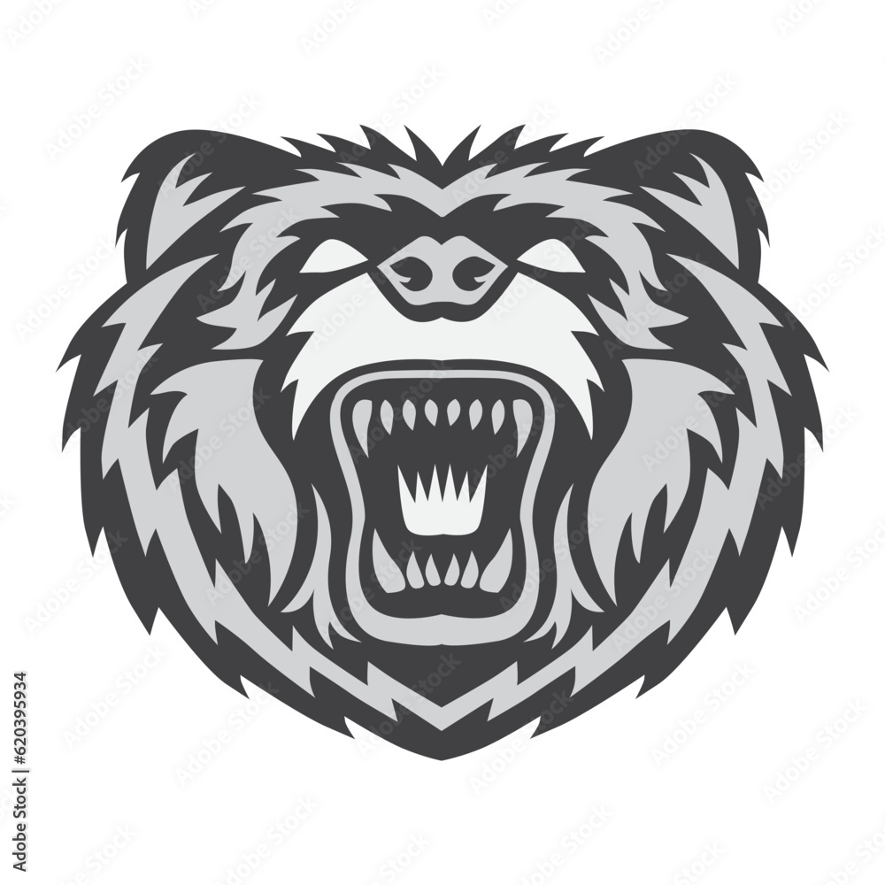 Bear Head Logo Mascot Emblem