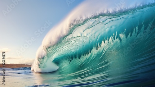 Clean ocean waves rolling