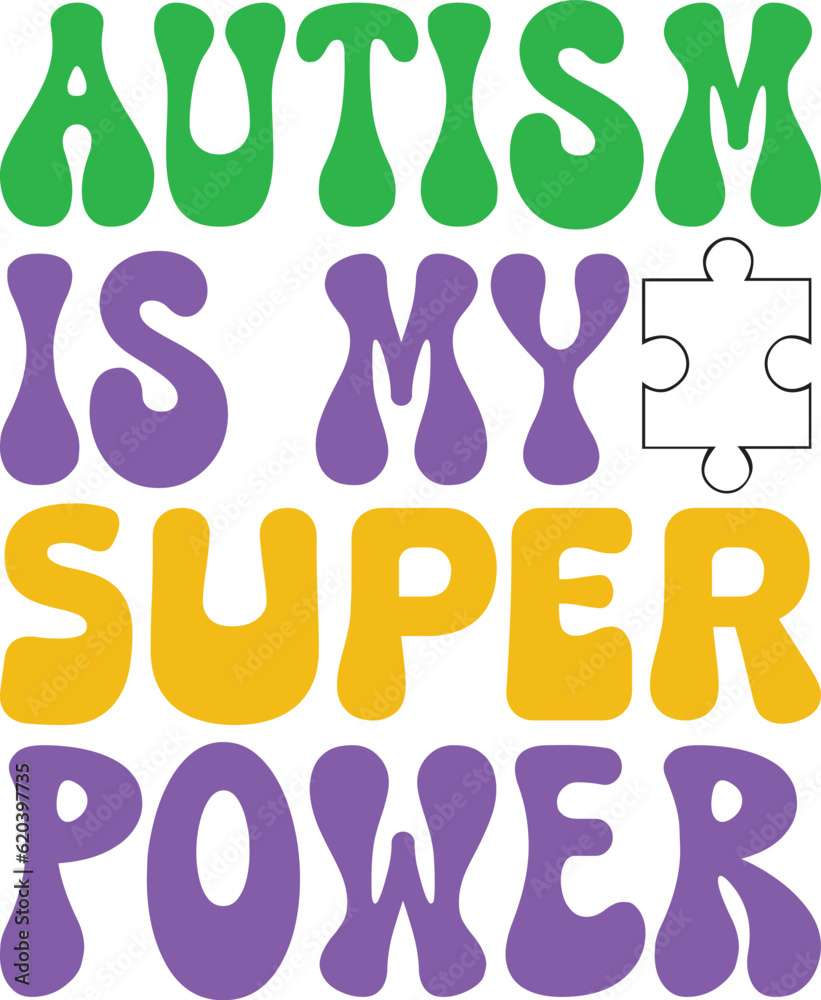 Autism retro svg design eps file