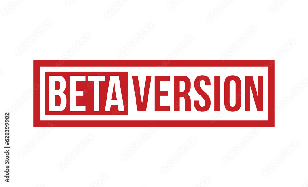 Beta Version Red Rubber Stamp vector design. Beta Version Red Rubber Stamp vector design.