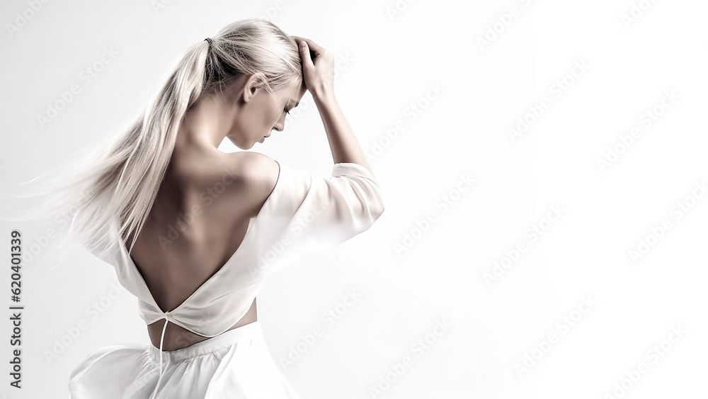 Beautiful young woman dancer. Generative AI Beautiful young woman dancer. Generative AI