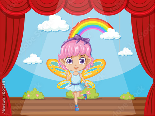 Dreamy Girl Dressed as Fairy