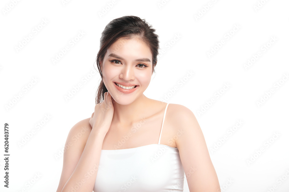 Beautiful young asian woman with clean fresh skin on white background, Face care, Facial treatment, Cosmetology, beauty and spa, Asian women portrait. Beautiful young asian woman with clean fresh skin on white background, Face care, Facial treatment, Cosmetology, beauty and spa, Asian women portrait.